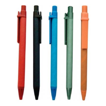 Lapicero Ecológico retráctil color entero