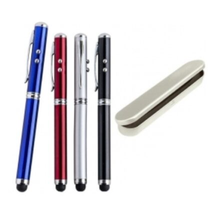Lapicero laser 3 funciones con touch mas estuche de metal mas 3 pilas