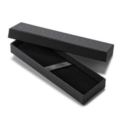 Estuche para lapicero de cartón forrado, con interior acolchado
