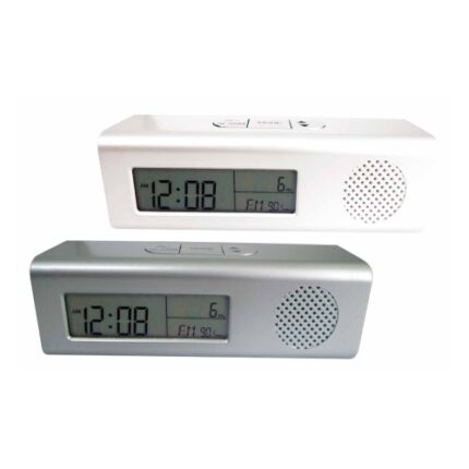 Linterna led con radio, alarma y temperatura