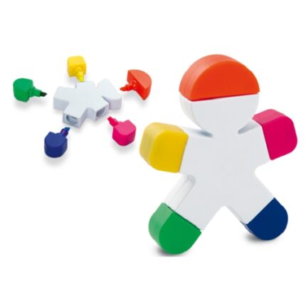 Resaltador Muñeco de 5 colores