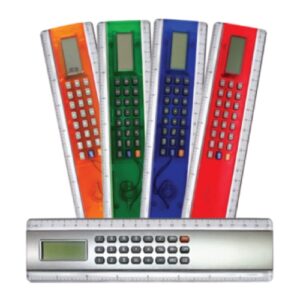 Calculadora con regla de plástico de 20 cm