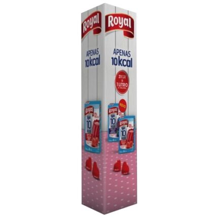 Totem publicitario triangular en foam con vinil y laminado mate