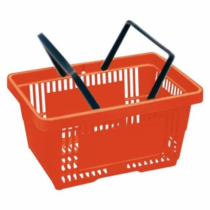 Canasta de plástico con asa de 7 Lts – Color Naranja