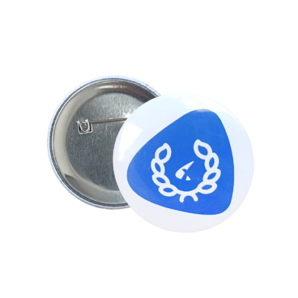 Pin circular de 3.5 cm con imperdible