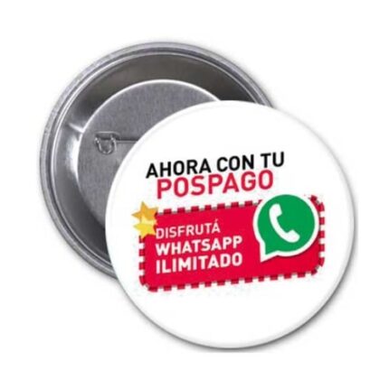Pin circular de 7.5 cm con imperdible